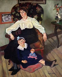 Porträt von Marie Coca und ihrer Tochter, 1913